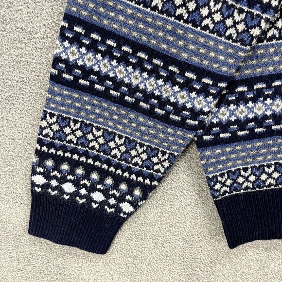 Peter Millar Sweater Mens XXL Blue Crewneck Fair Isle Merino Wool Blend $248 - Picture 6 of 16